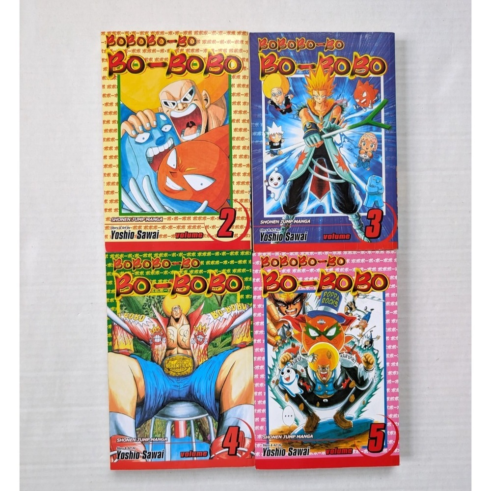 Bobobo-bo Bo-bobo Manga Lot Vol 2 3 4 5 English First Printing Yoshio Sawai Viz